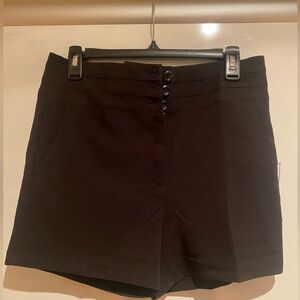 Have Black High-Waist Button-Front Women's Shorts